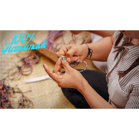 Surfer Beach Bracelet Set Men & Women - Braided Boho Summer Bracelets - Handmade - Picture 6 of 9